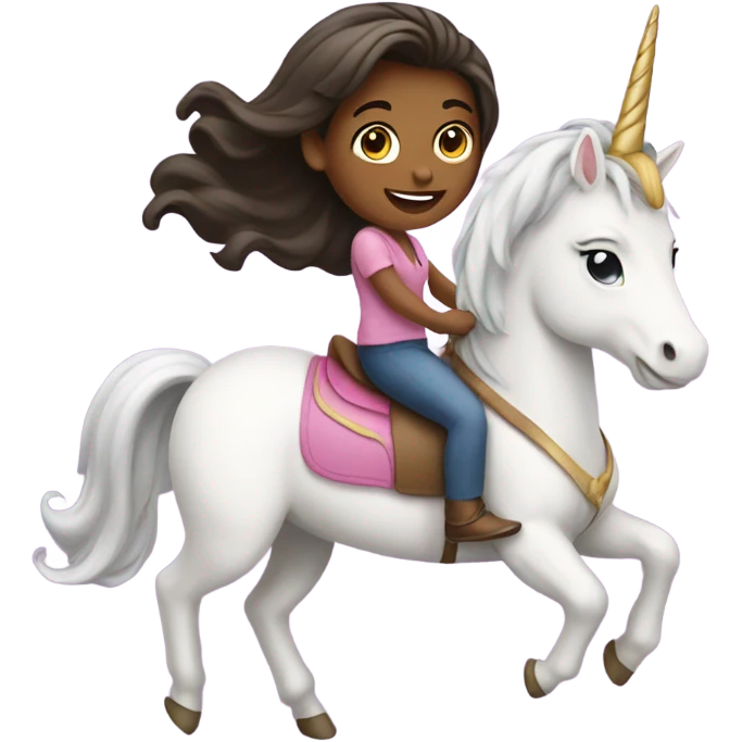 a girl riding a unicorn in lebanon emoji