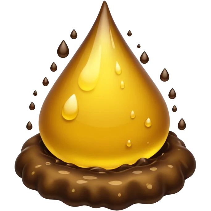 plain yellow drop and plain Pile of Poo  emoji