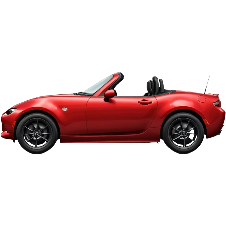 A red Mazda MX-5 side view from right emoji