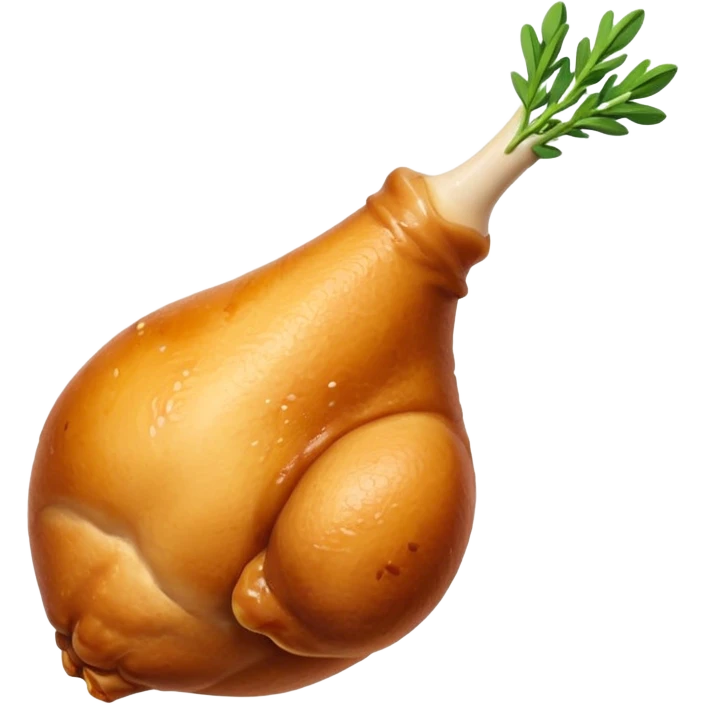 cute cooked chickenleg emoji
