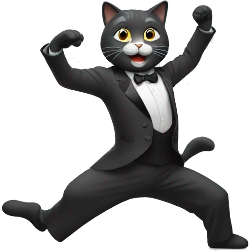 Un chat qui danse emoji
