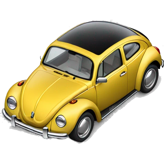 A 2019 volkswagen beetle that is yellow emoji