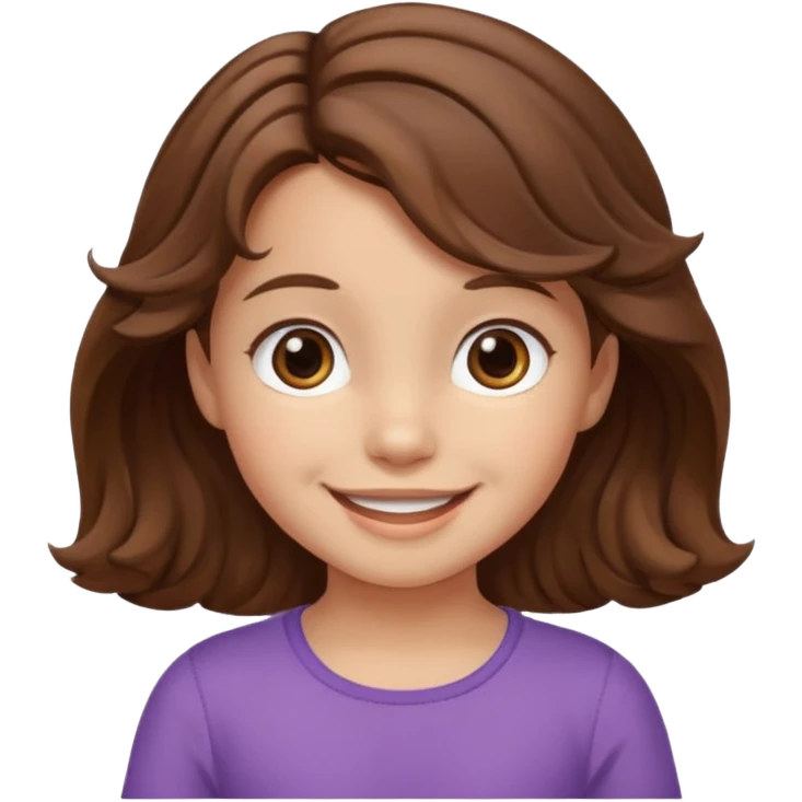 3yr old girl wavy/cyrly brown hair brown eyes skinny emoji