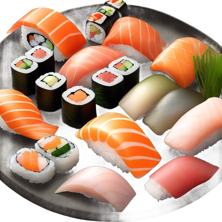 Platter of sushi emoji