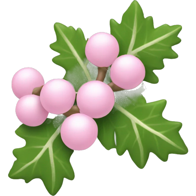 light pink mistletoe emoji
