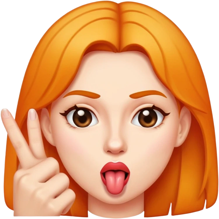 women with tongue out and middle finger up emoji