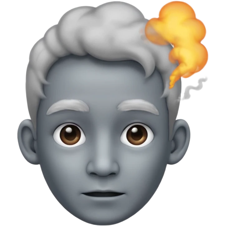 Smoke coming out of ears emoji