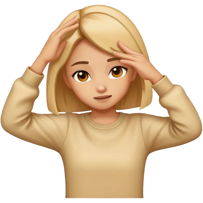 Girl dabbing emoji