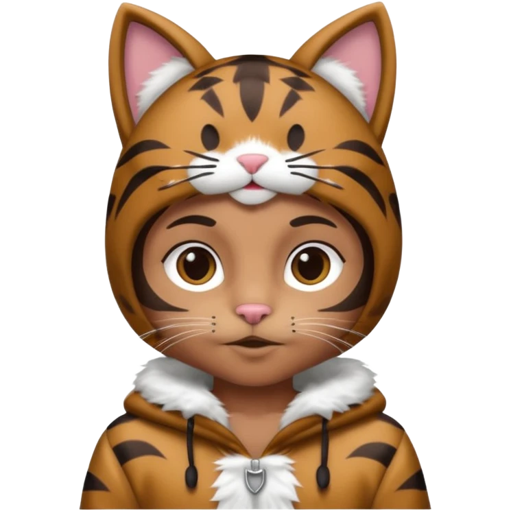 brown kid in cat costume emoji