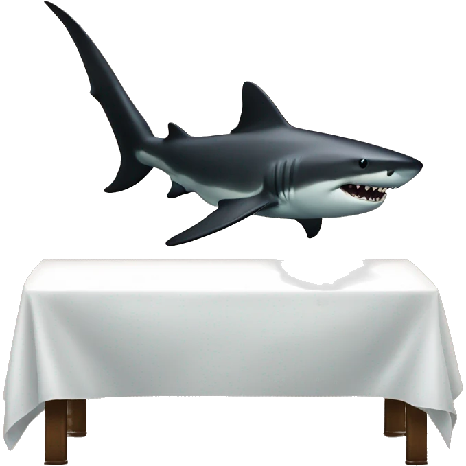 Black Shark in a table emoji