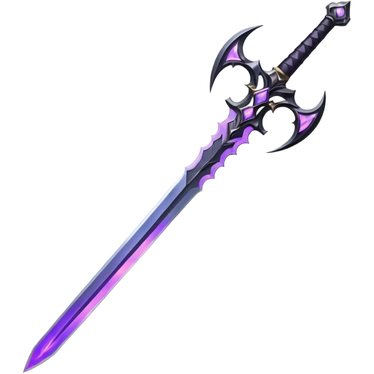 Shadow Fang — black steel + violet aura,Royal Sword. emoji
