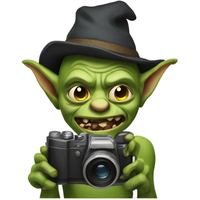 Goblin with a camera  emoji