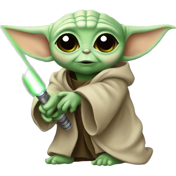 baby yoda light saber emoji