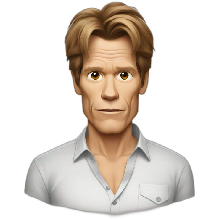 kevin-bacon cartoon wearing shirt emoji