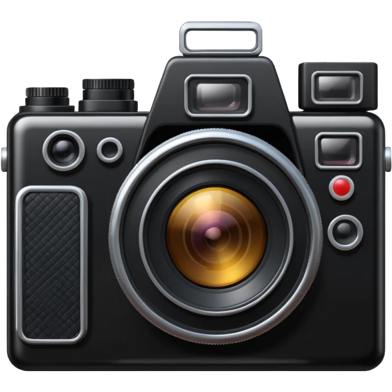 black camera from the 80's  emoji