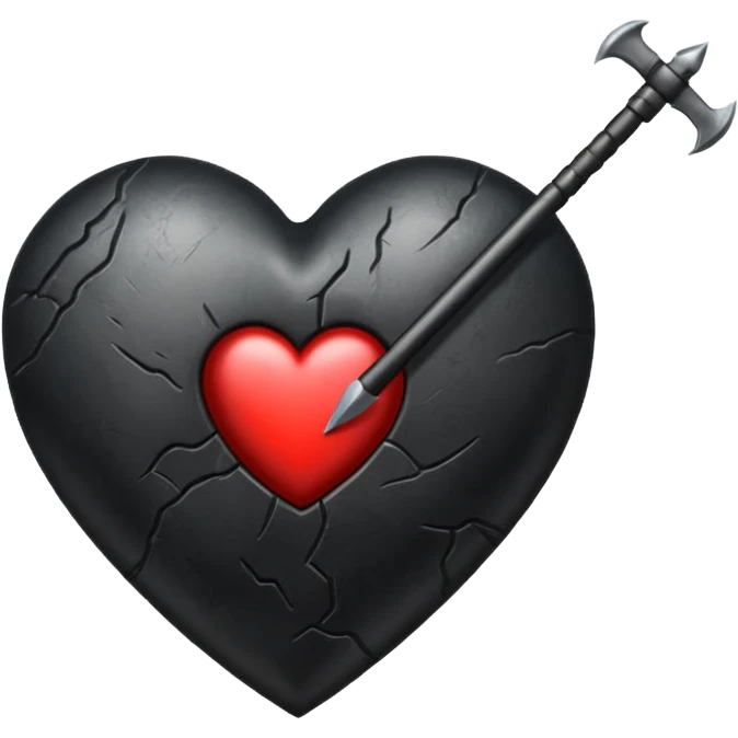 Corazón negro con una flecha emoji
