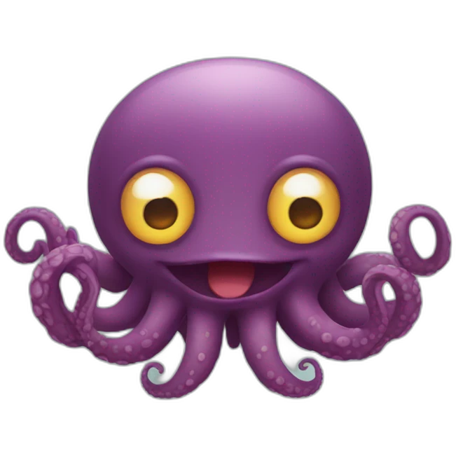 Cute kraken cute face eyes close medidating emoji