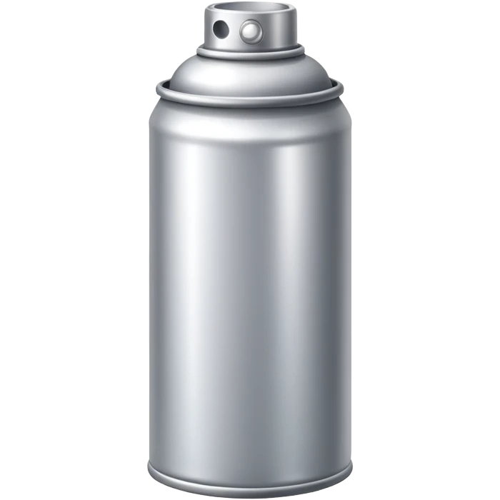 Silver metallic spray paint can for graffiti emoji