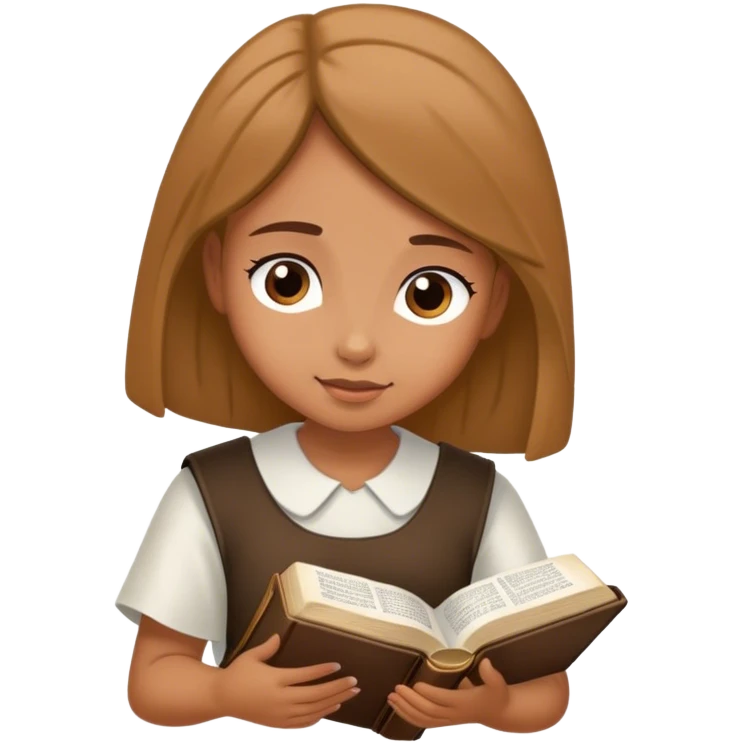 Girl studying the Bible  emoji