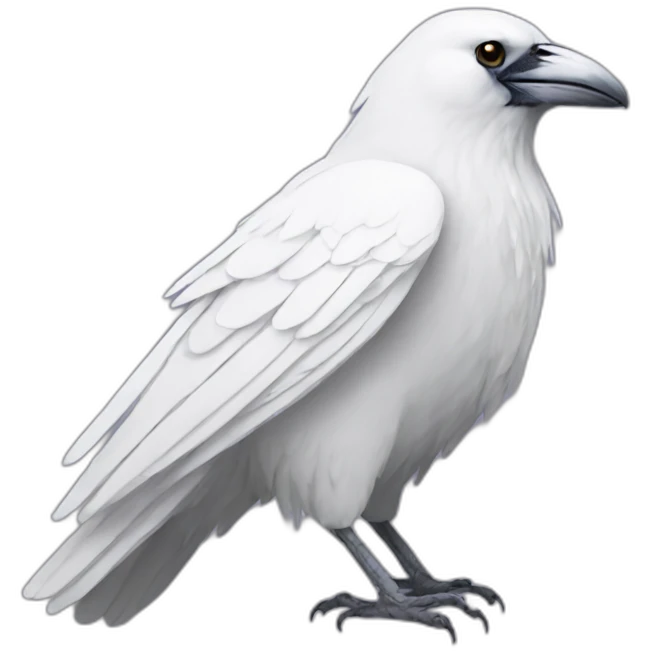 a white raven emoji