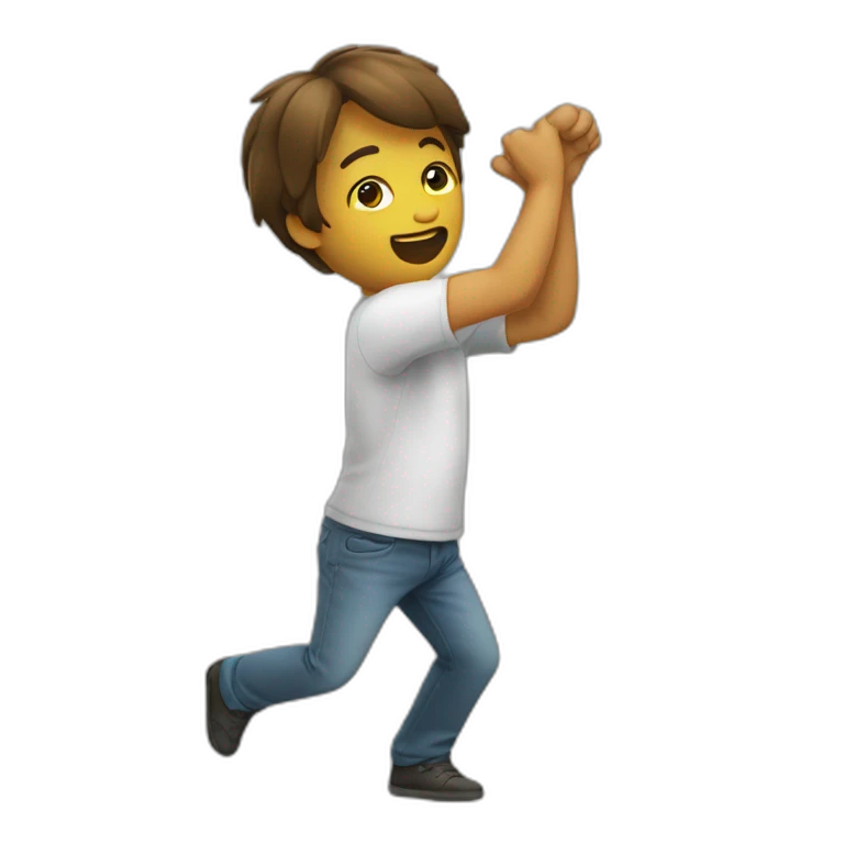 Un bonome qui fait un dab emoji