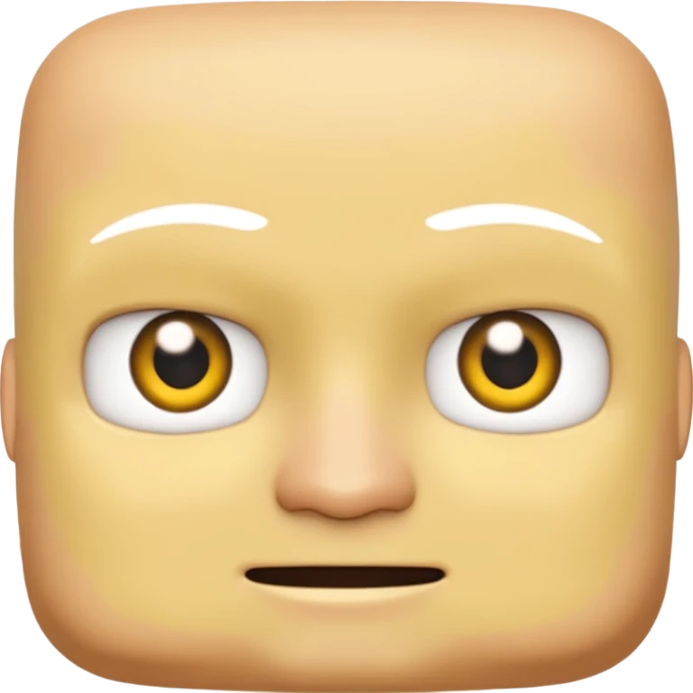 An Roblox Noob Face With An Normal expresion (Just An Bald Yellow Square With Eyes And Mouth) (An Litelar Yellow Square) emoji