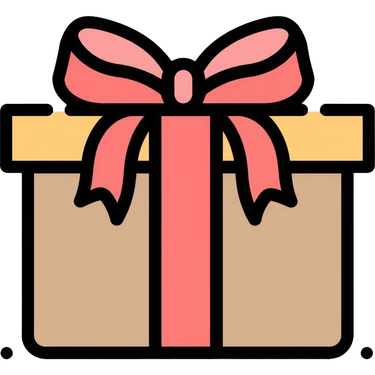 wrapped gift box with ribbon and bow emoji