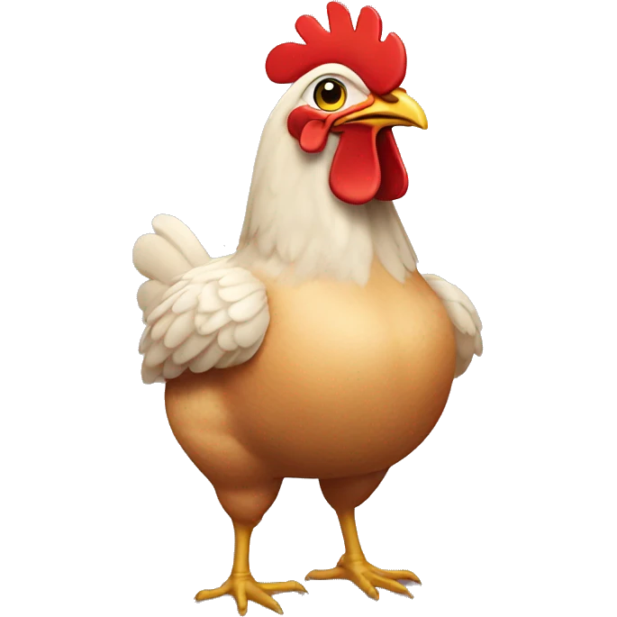 chicken wearing a bra emoji