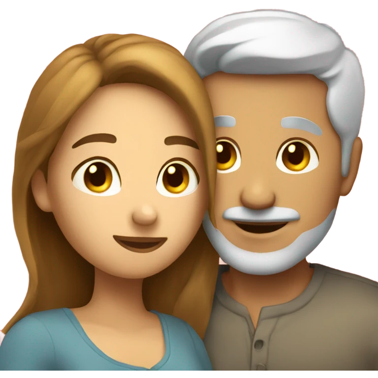 Man cuddly woman emoji