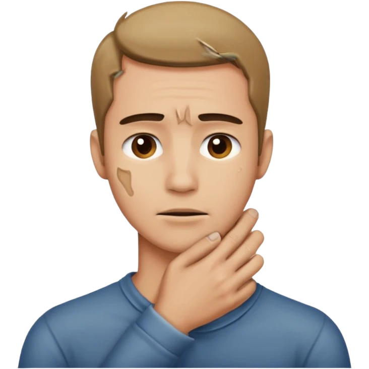 guy holding his neck emoji