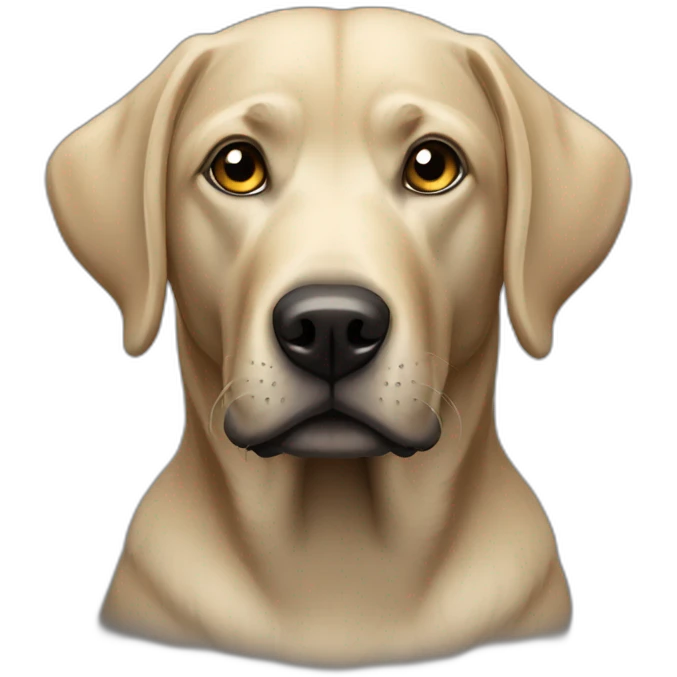 Labrador noir habillé emoji