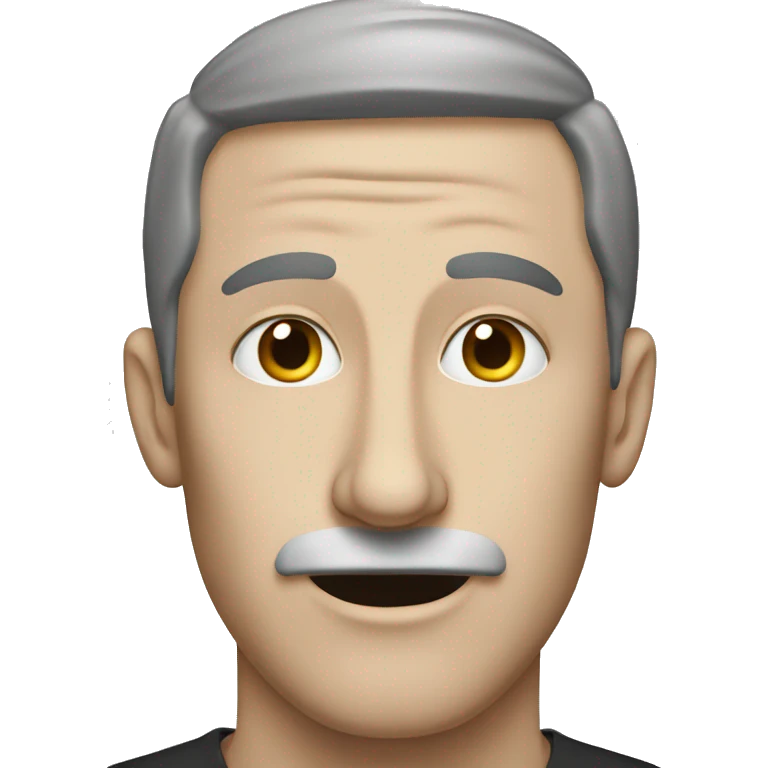 White guy with a long nose emoji
