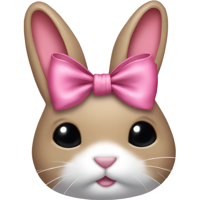 Really fancy pink bow on a bunny  emoji