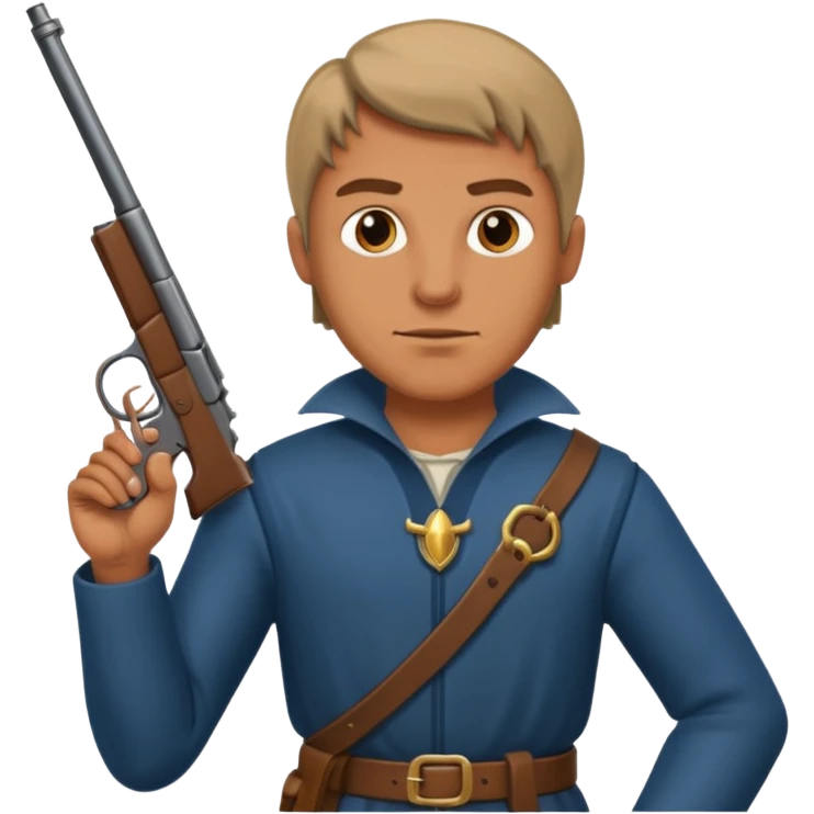 medieval man holding gun emoji