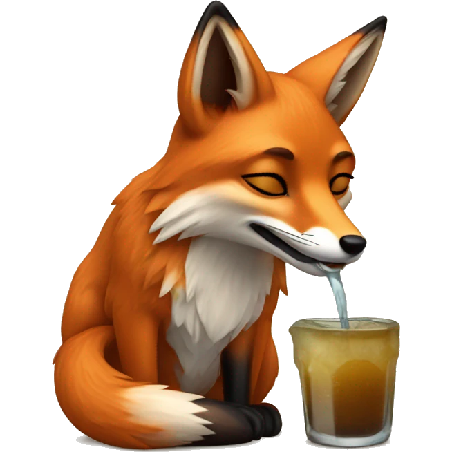 fox drinking argentine mate emoji