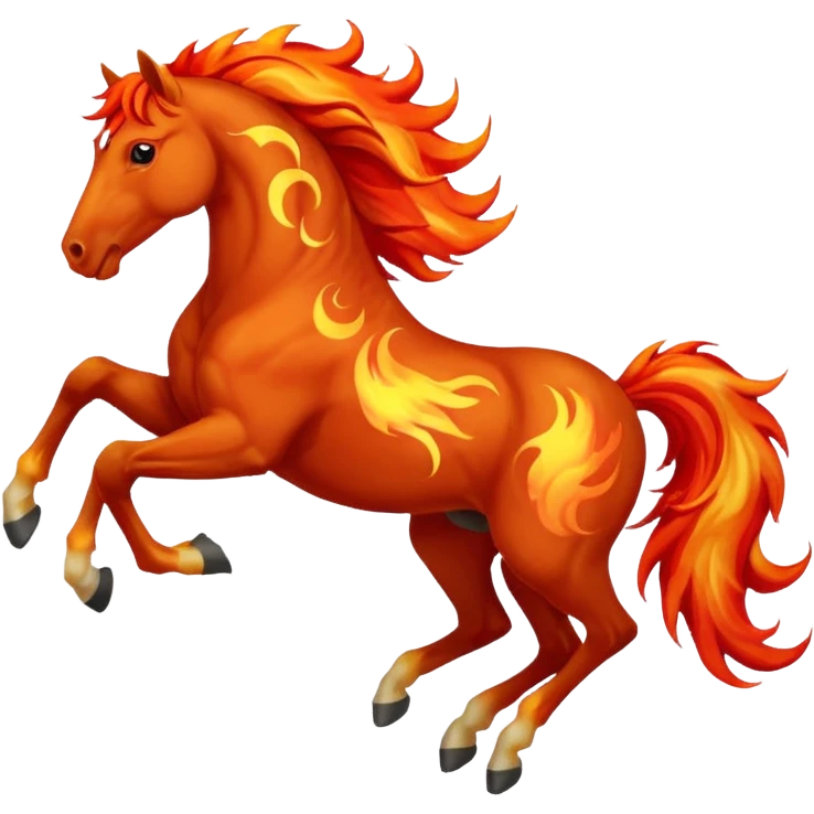 red fire horse emoji