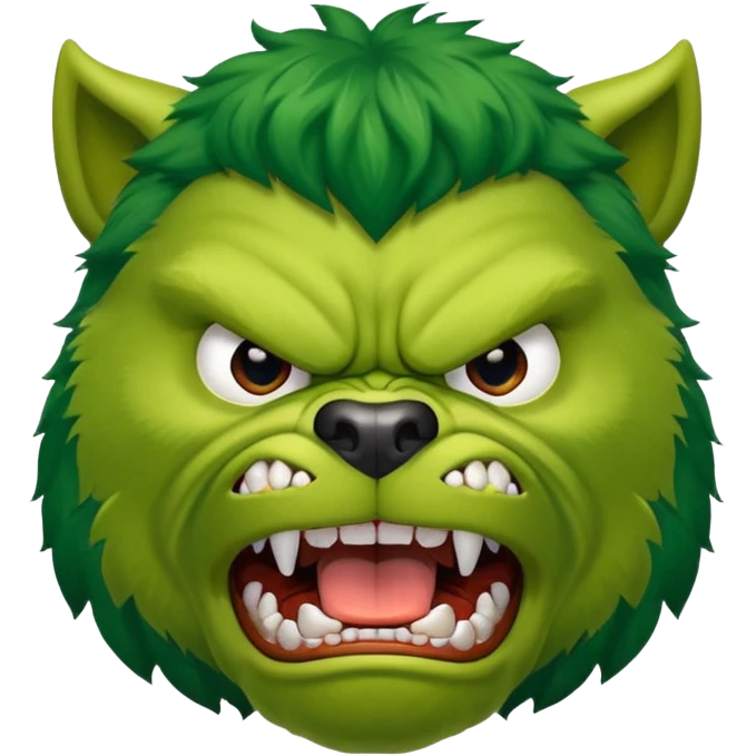 Hulk dog emoji