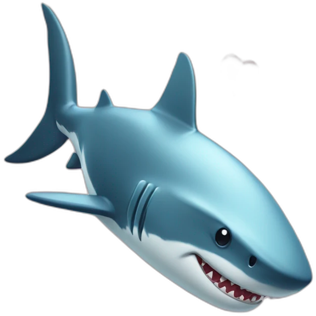 Shark fall in love design like apple emoji