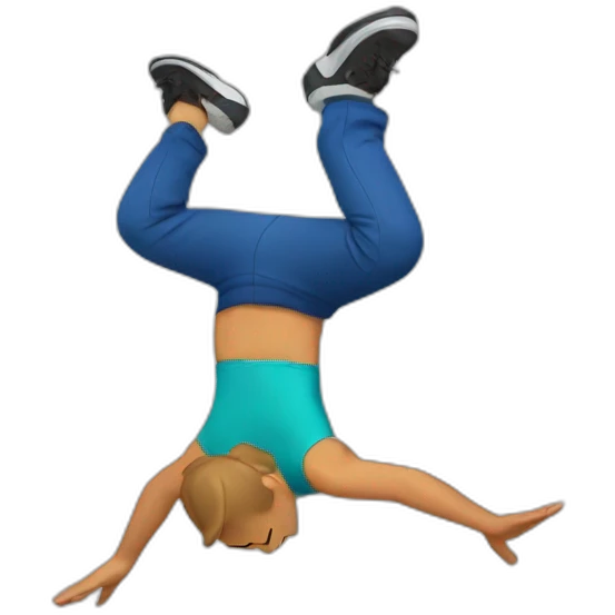Guy doing a backflip emoji