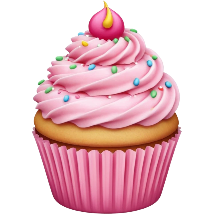 Cupcake with pink icing emoji