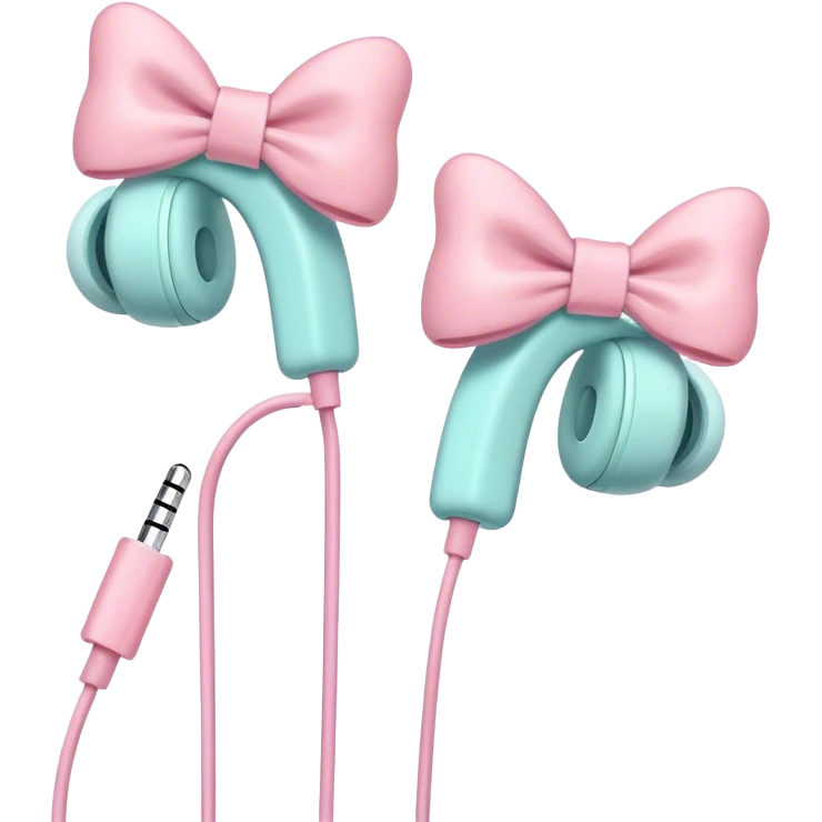Earphones with bows emoji