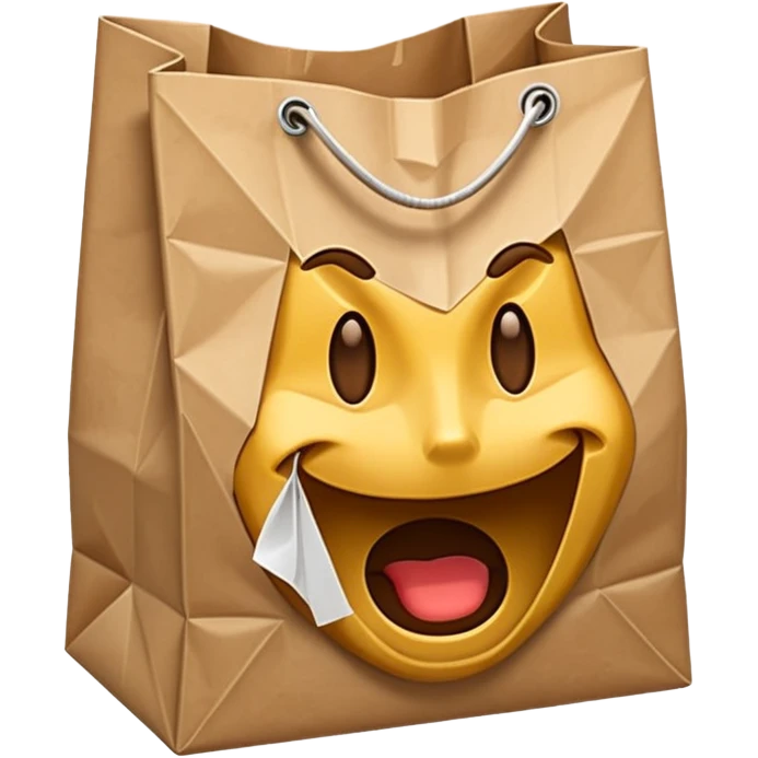paper bag. negative  emoji emoji