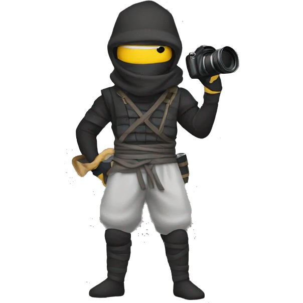 Ninja holding a camera emoji emoji