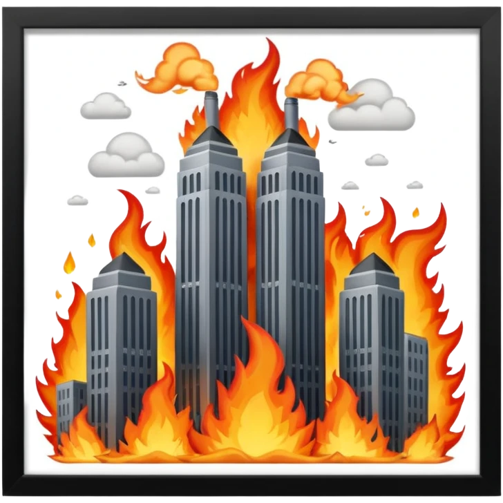 Twin towers crashing emoji