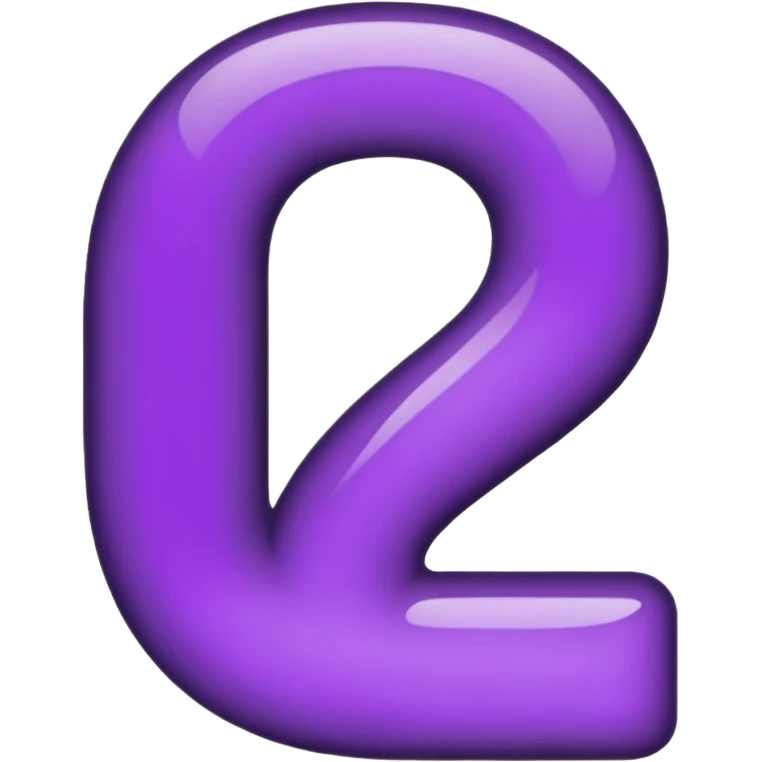 number 2 black and purple emoji