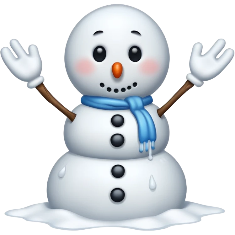 melting snowman with only one arm emoji