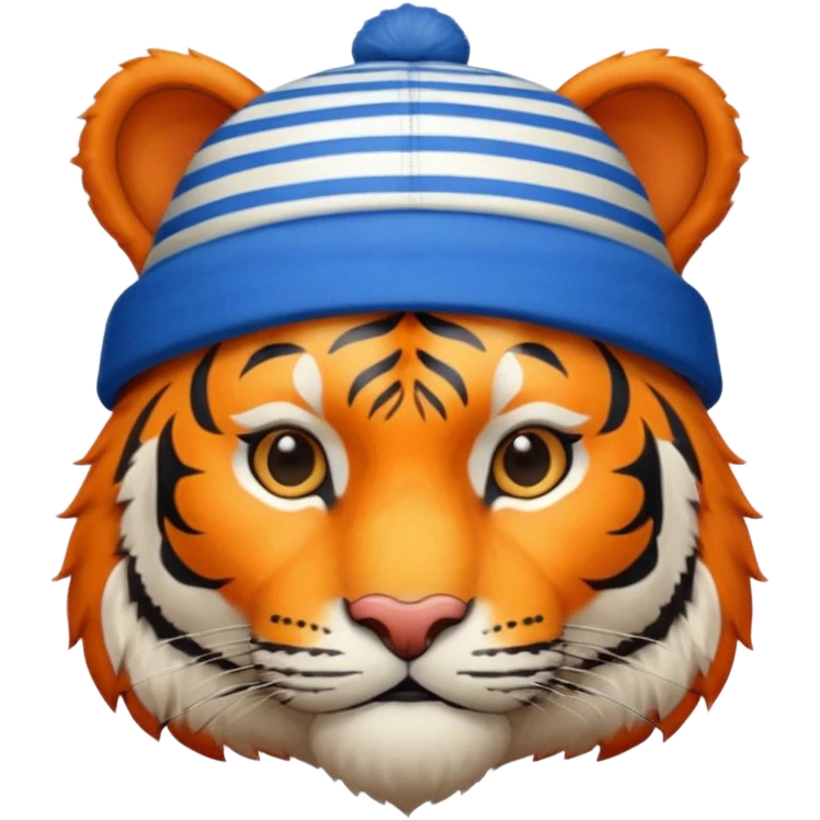 blue hat tiger emoji