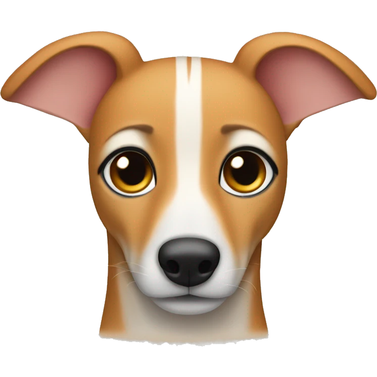 Fawn tiger greyhound with striped nose emoji