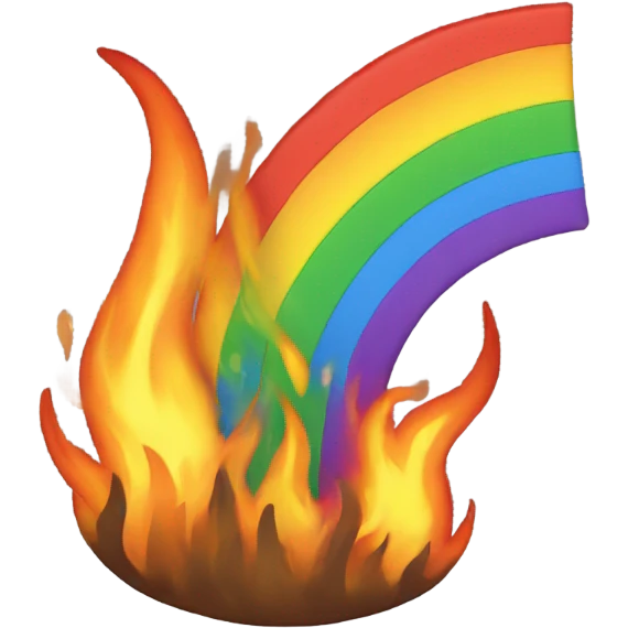rainbow fire emoji