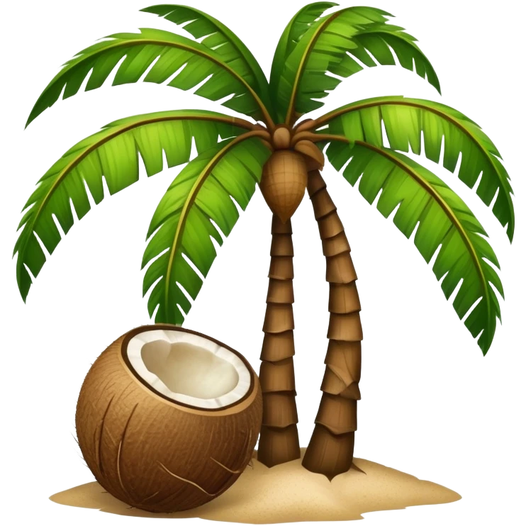 tropical palm tree with coconuts emoji